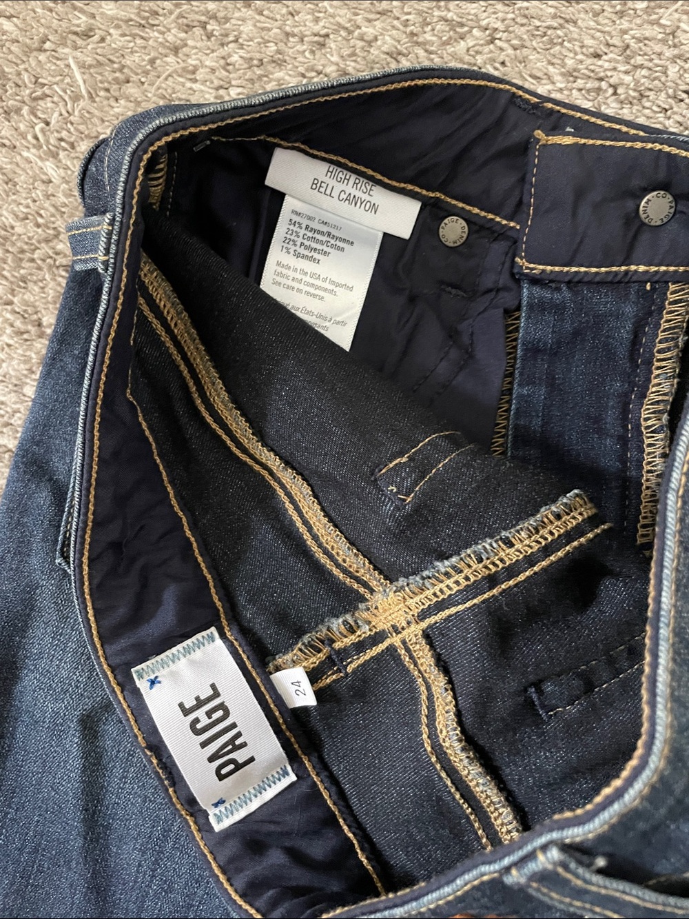 PAIGE High Rise Bell Canyon Jeans - Picture 6 of 10